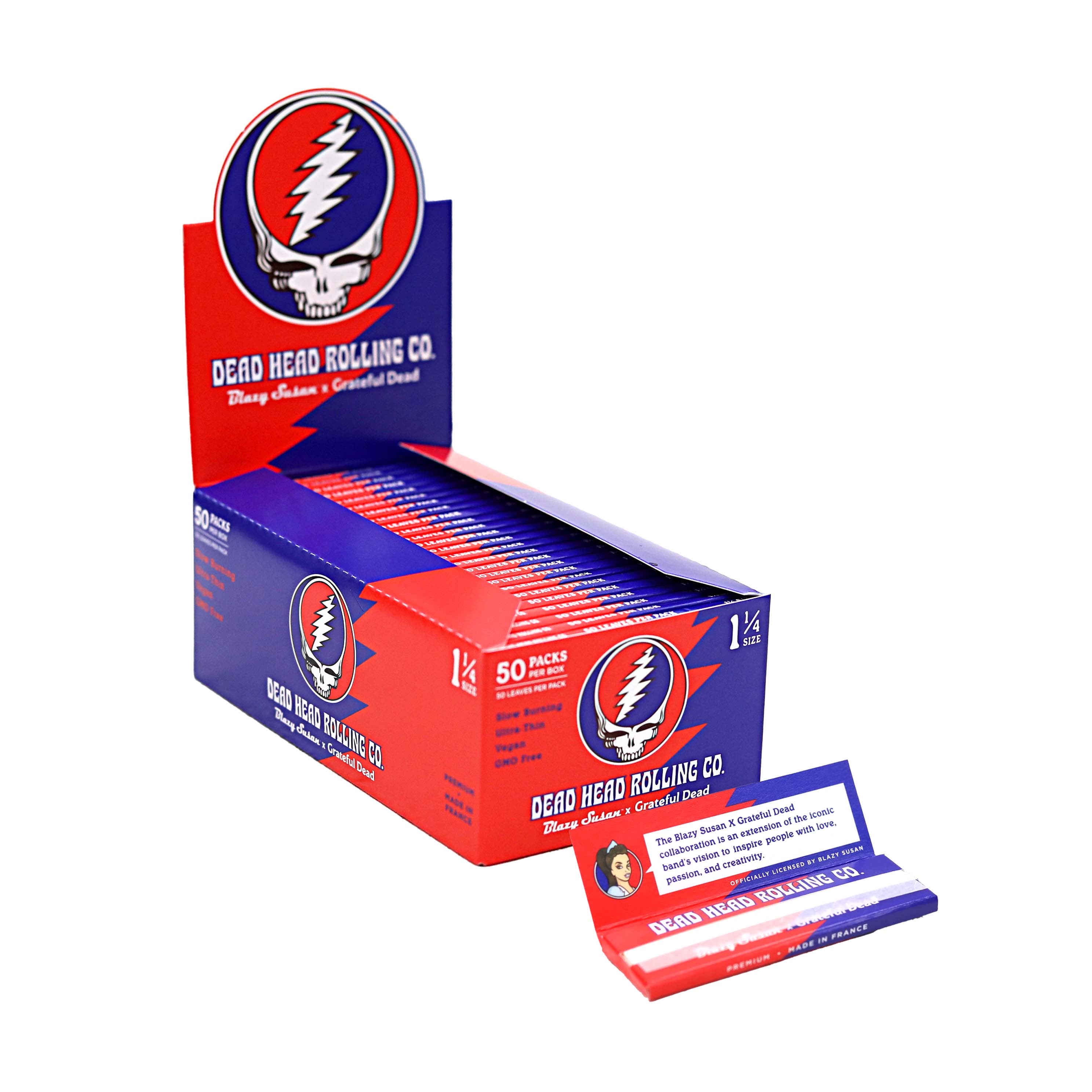 Blazy Susan X Grateful Dead Papers And Cones | Dead Head | 1 1/4 Size Rolling Papers | 50 Pack product image